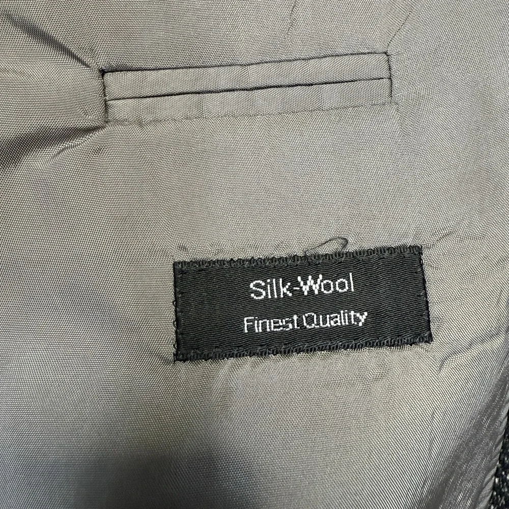 Hugo‎ Boss Sport Coat Men's 46R Gray Einstein Silk Wool Blazer USA
